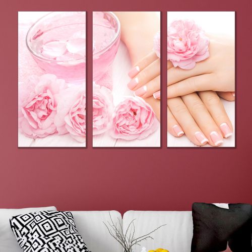 0803 Wall art decoration (set of 3 pieces) French manicure