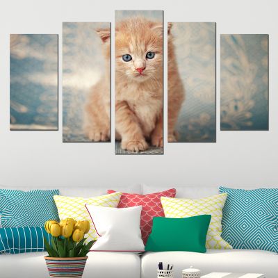 0807 Wall art decoration (set of 5 pieces) Littlecat