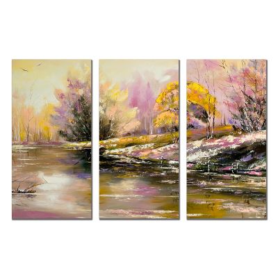 0020 Wall art decoration (set of 3 pieces) Colorful autumn