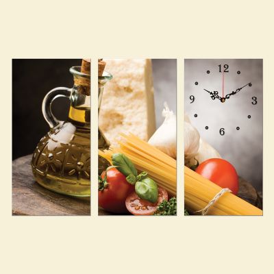 C0111 _3 Clock with print 3 pieces Pasta