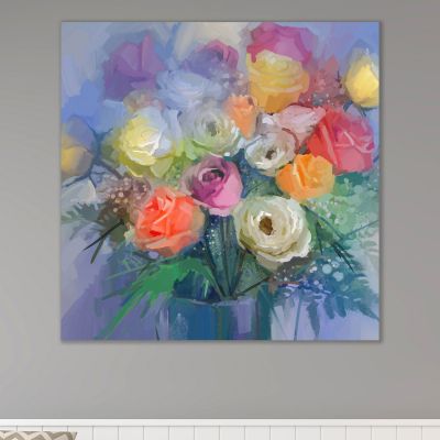 0847_1 Wall art decoration Roses in pastel colors