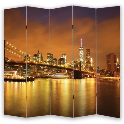 P0157 Decorative Screen Room devider New York, Brooklyn Bridge (3,4,5 or 6 panels)