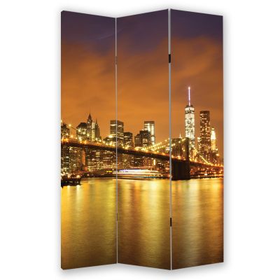 P0851 Decorative Screen Room devider New York, Brooklyn Bridge (3,4,5 or 6 panels)