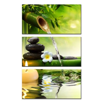 0861 Wall art decoration (set of 3 pieces) Zen composition