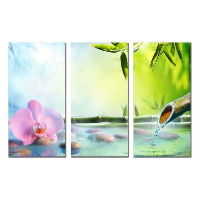 0861 Wall art decoration (set of 3 pieces) Zen composition