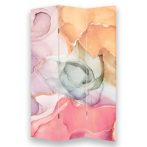 P0853 Decorative Screen Room divider Abstraction in pastel colors (3,4,5 or 6 panels)