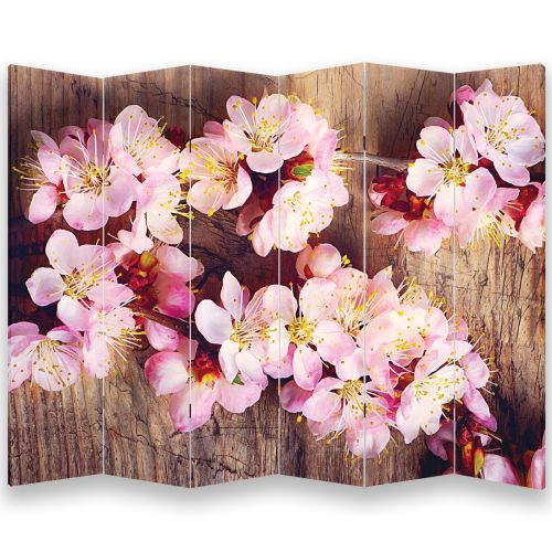 P0844 Decorative Screen Room divider Branch with pink blossoms (3,4,5 or 6 panels)