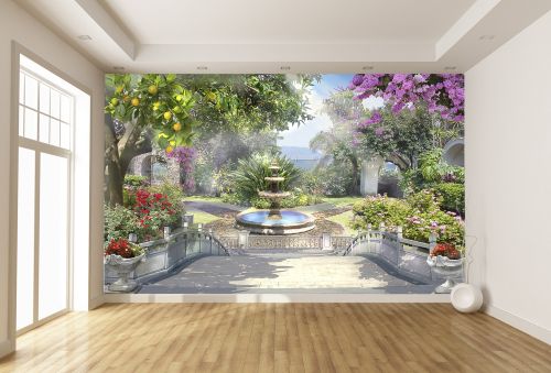 T9170 Wallpaper Terrace with sea garden