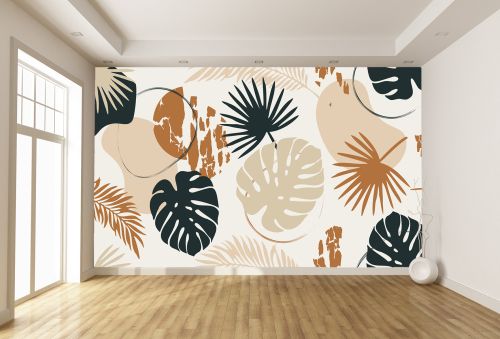 T0891 Wallpaper Tropical leaves