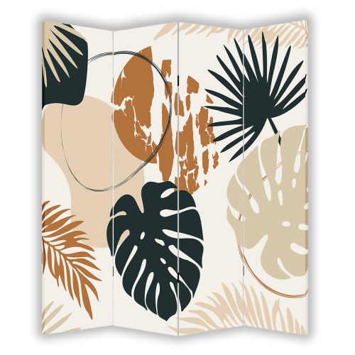 P0891 Decorative Screen Room divider Tropical leaves (3,4,5 or 6 panels)