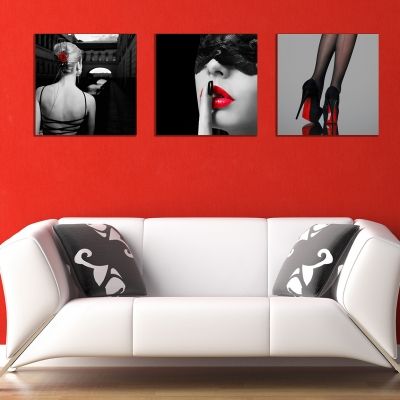 3 parts set wall art decoration for beauty salon