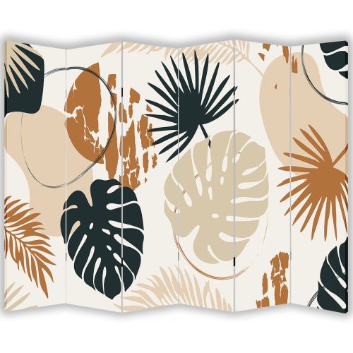 P0891 Decorative Screen Room divider Tropical leaves (3,4,5 or 6 panels)