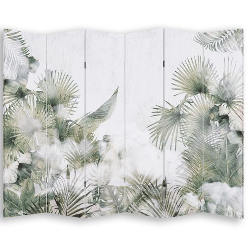 P0896 Decorative Screen Room divider Tropical leaves  in green (3,4,5 or 6 panels)