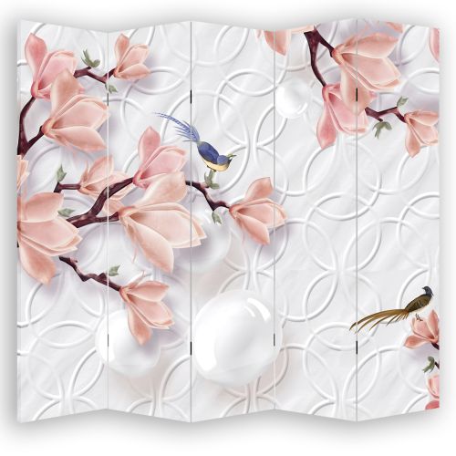 P9189 Decorative Screen Room divider Flowers and birds (3, 4, 5 or 6 panels)