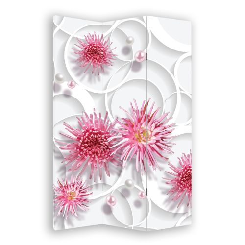 P9190 Decorative Screen Room divider Flowers and pearls (3, 4, 5 or 6 panels)