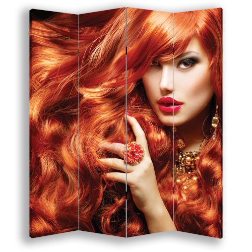 P0898 Decorative Screen Room divider Woman with red hair (3,4,5 or 6 panels)