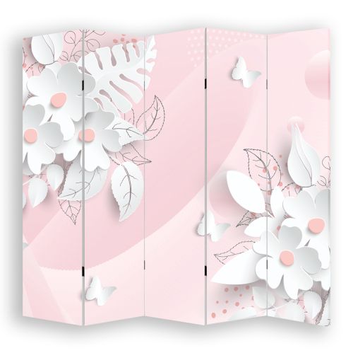 P9194 Decorative Screen Room divider 3D Flowers  (3, 4, 5 or 6 panels)