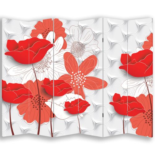 P9195 Decorative Screen Room divider Flowers (3, 4, 5 or 6 panels)