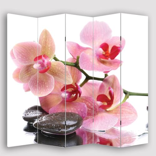 P0063 Decorative Screen Room divider Pink orchid (3,4,5 or 6 panels)