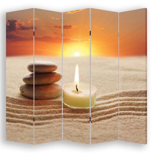 P0350 Decorative Screen Room divider Zen - sunset (3,4,5 or 6 panels)