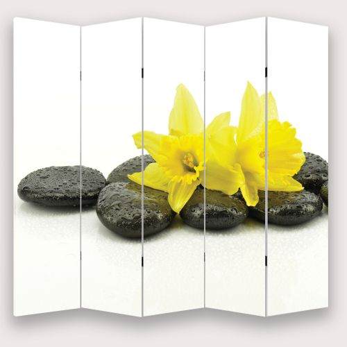 P0351 Decorative Screen Room divider Yellow narcissus (3,4,5 or 6 panels)