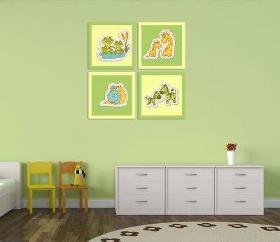 Kids wall art decoration  with animals