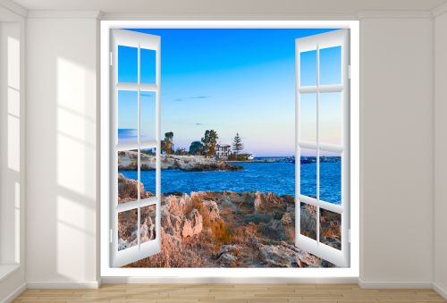 T9226 Wallpaper Window to sea ans rocks