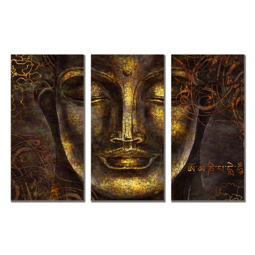 0905 Wall art decoration (set of 3 pieces) Buddha