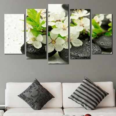 SALE-C1 Wall art decoration (set of 5 pieces) canvas on wooden subframes, size S 108x60 cm.