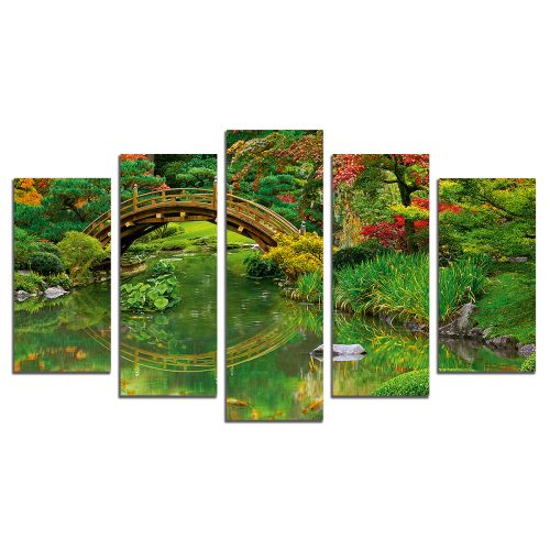 SALE-C3 Wall art decoration (set of 5 pieces) canvas on wooden subframes, size S 108x60 cm.