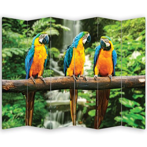 P0429 Decorative Screen Room divider Parrots (3,4,5 or 6 panels)