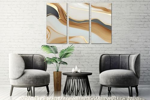 0945 Wall art decoration (set of 3 pieces) Abstraction