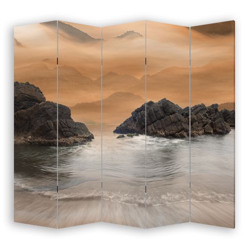 P0448 Decorative Screen Room divider Rocks in the sea (3,4,5 or 6 panels)