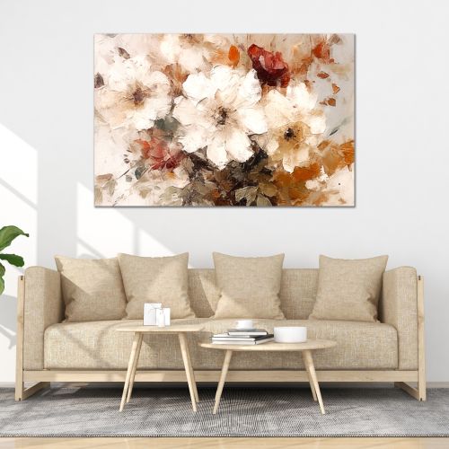 0956_ Wall art decoration Flowers - abstraction