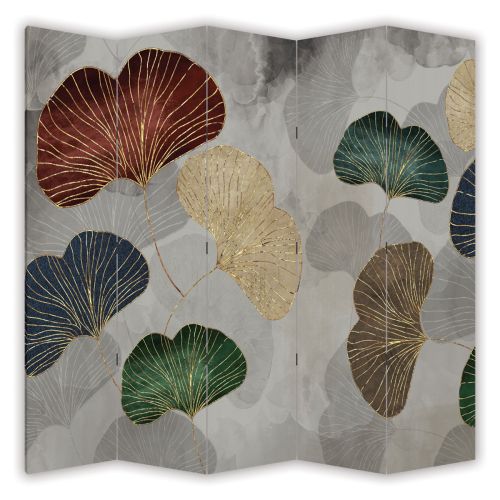 P0954 Decorative Screen Room divider Abstract leaves (3,4,5 or 6 panels)