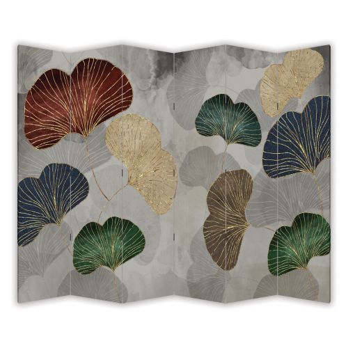 P0954 Decorative Screen Room divider Abstract leaves (3,4,5 or 6 panels)