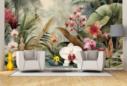 T9233 Wallpaper Tropical orchids