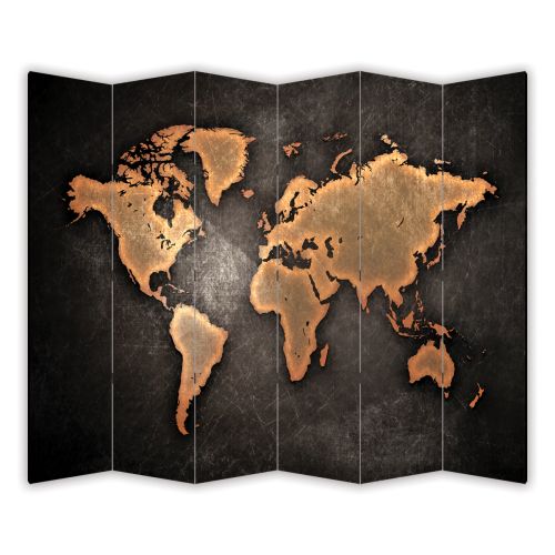 P0451 Decorative Screen Room divider Old map (3,4,5 or 6 panels)