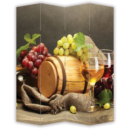 P0804 Decorative Screen Room divider Composition with wine and grapes (3,4,5 or 6 panels)