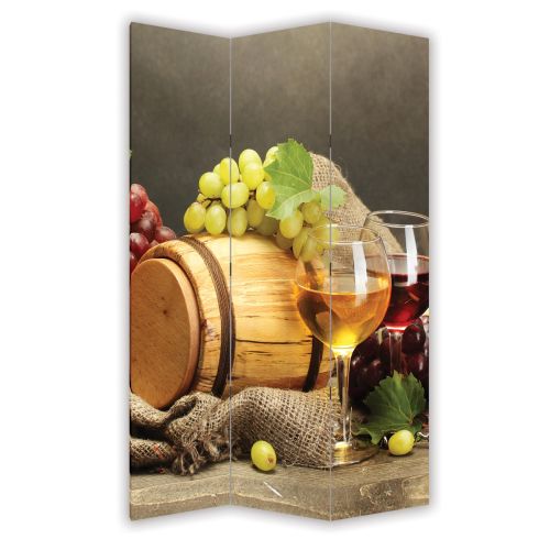 P0804 Decorative Screen Room divider Composition with wine and grapes (3,4,5 or 6 panels)