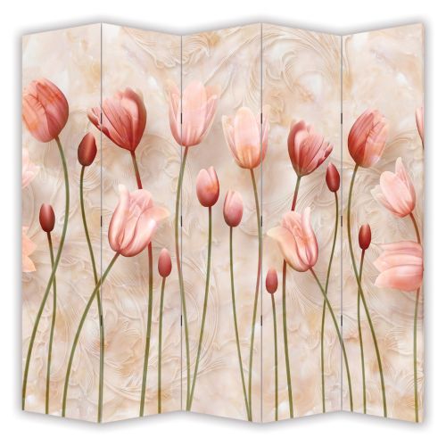 P9002 Decorative Screen Room divider Soft tulips (3,4,5 or 6 panels)