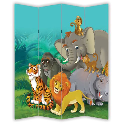 P9033 Decorative Screen Room divider Jungle animals (3,4,5 or 6 panels)