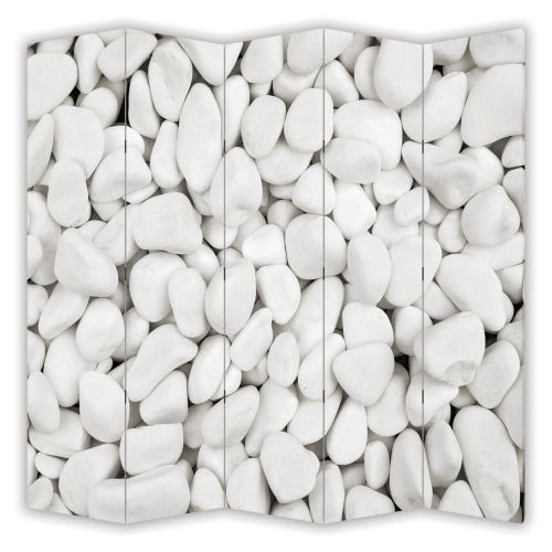 P9143 Decorative Screen Room divider White stones (3, 4, 5 or 6 panels)