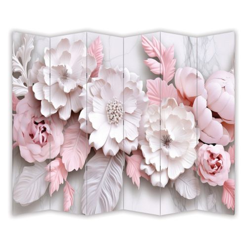 P9231 Decorative Screen Room divider 3D Flowers (3, 4, 5 or 6 panels)