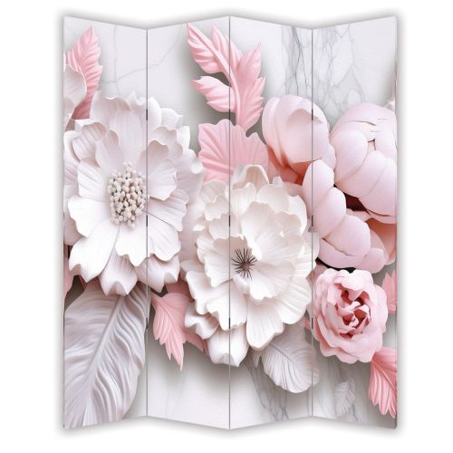 P9231 Decorative Screen Room divider 3D Flowers (3, 4, 5 or 6 panels)