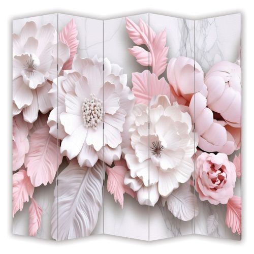 P9231 Decorative Screen Room divider 3D Flowers (3, 4, 5 or 6 panels)