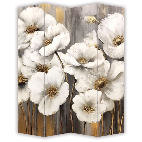 P9231 Decorative Screen Room divider Art Flowers (3, 4, 5 or 6 panels)