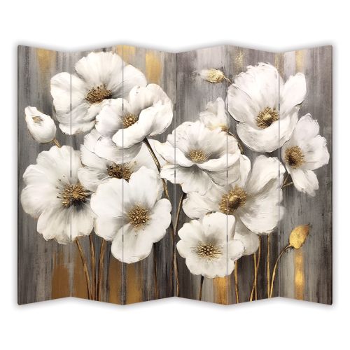 P9231 Decorative Screen Room divider Art Flowers (3, 4, 5 or 6 panels)