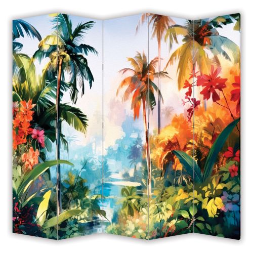 P9235 Decorative Screen Room divider Tropical landscape (3,4,5 or 6 panels)