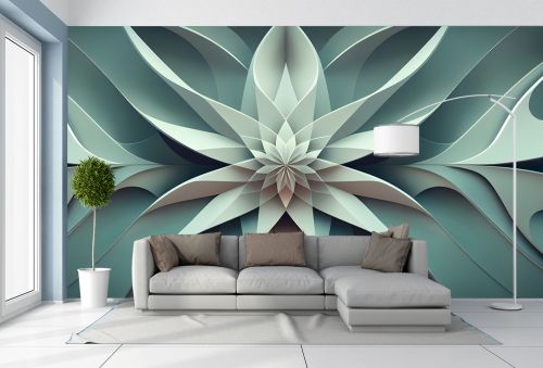 T9258 Wallpaper 3D Symmetrical Shapes